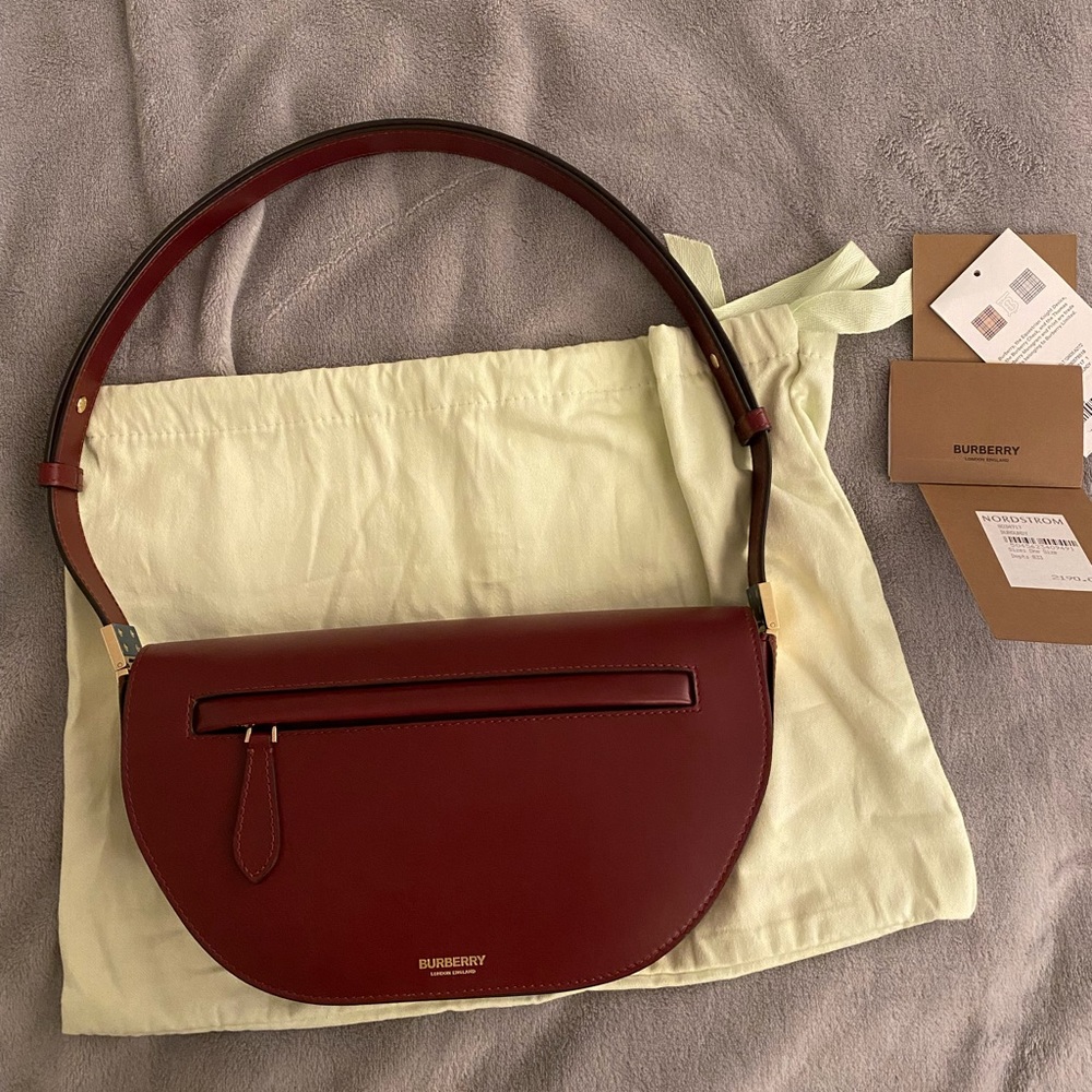 Authentic Burberry Bag Olympia Small Burgundy